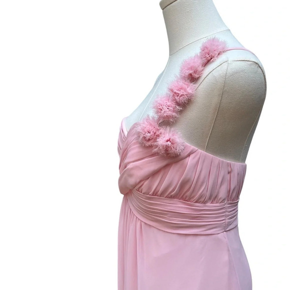 Val Stefani Pink One-Shoulder Sweetheart Neckline Formal Gown Size 14 - Picture 7 of 15